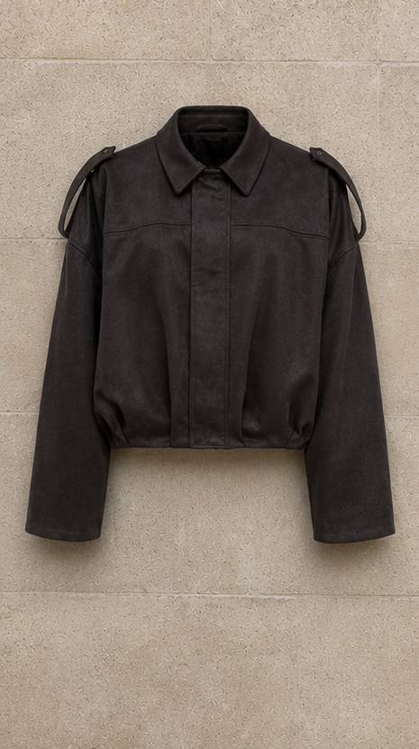 STINA FAUX SUEDE BOMBER(CHOCOLATE TORTE) ONLY
