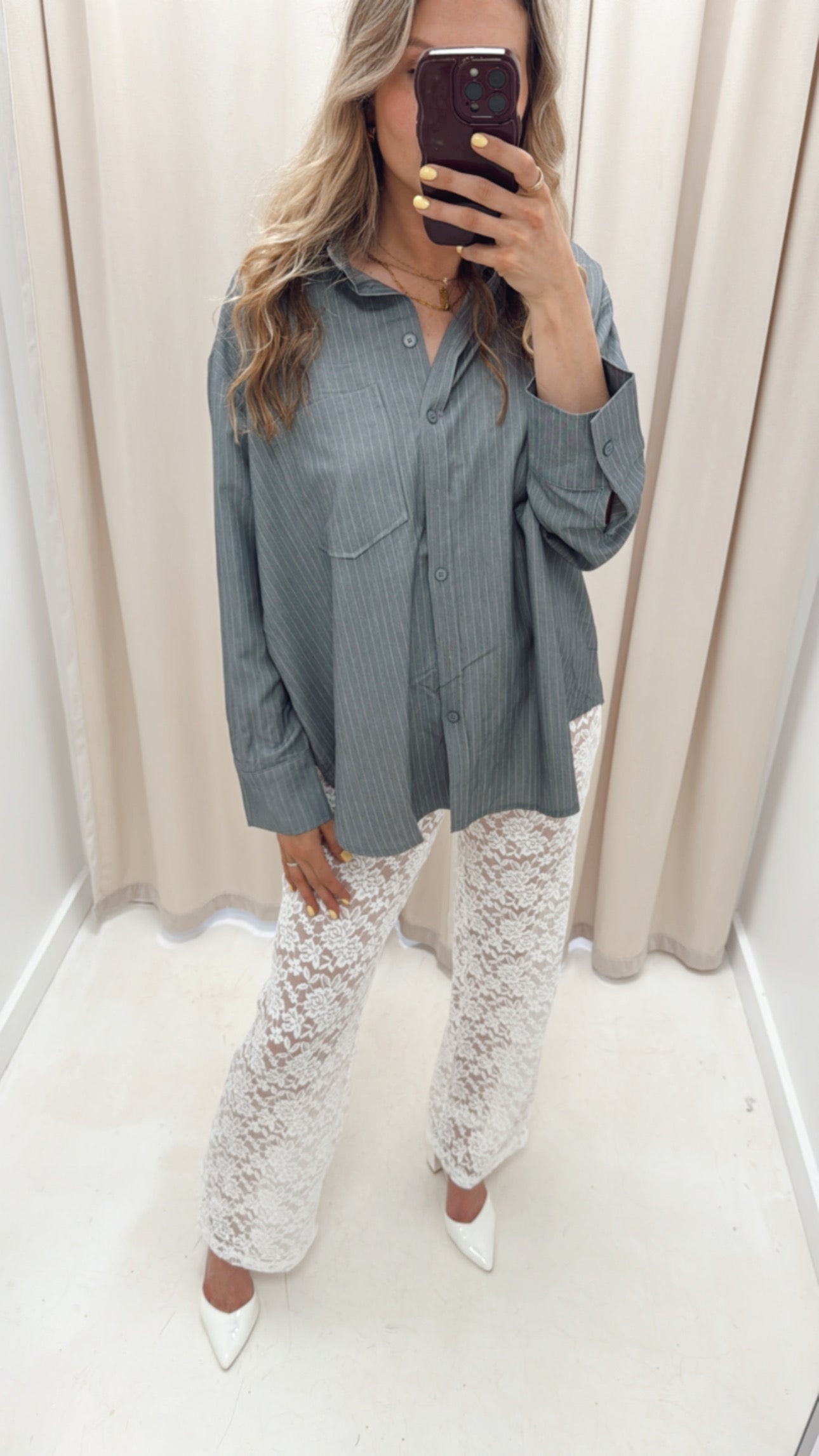 NEW PORTIA LACE PANT (WHITE)