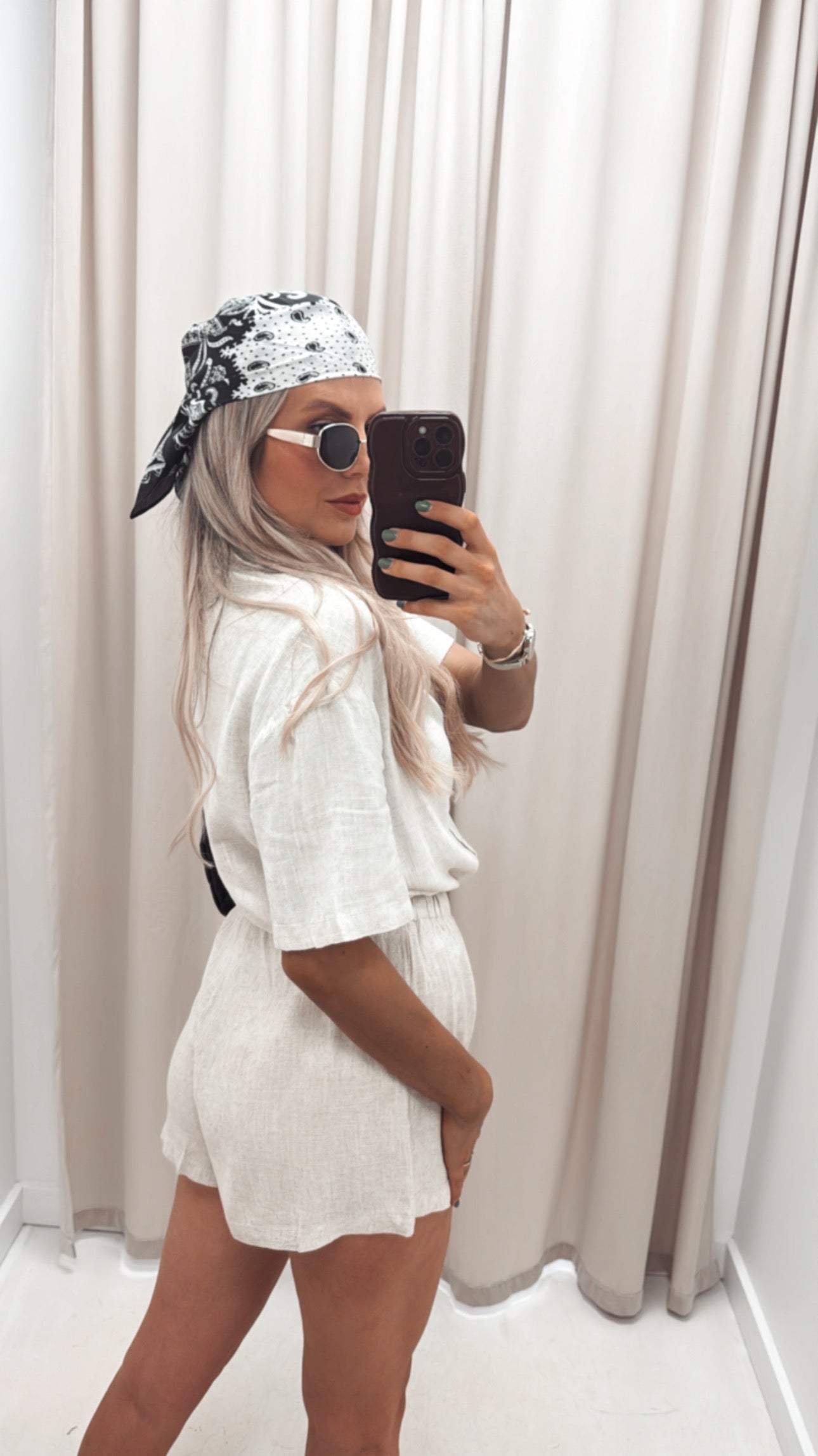 LYDIA TWO PIECE SHORT SET (LINEN)