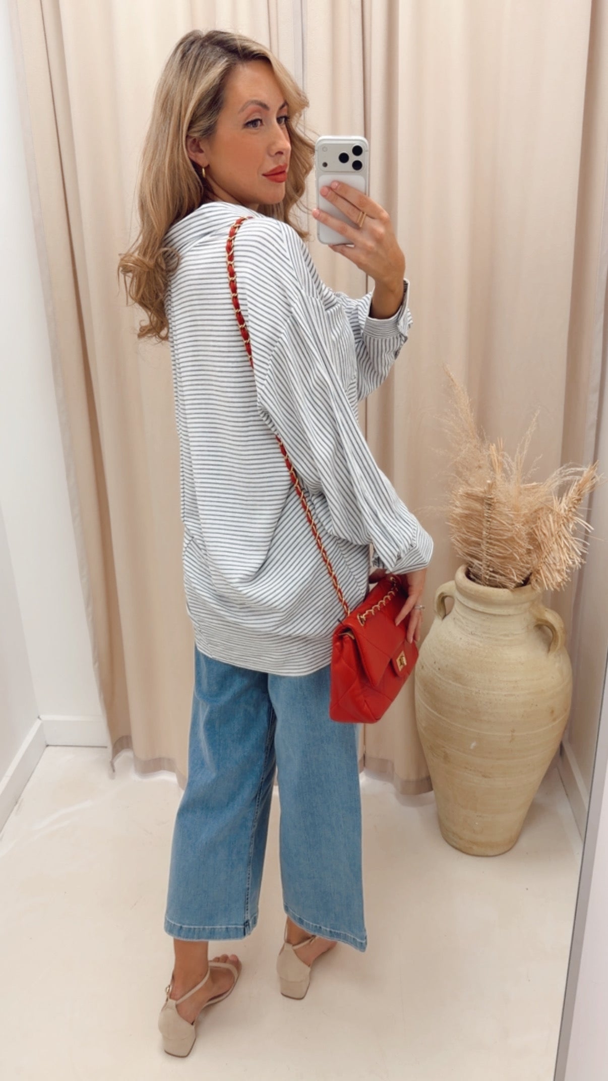 WOVEN STRIPE BUTTON DOWN SHIRTS