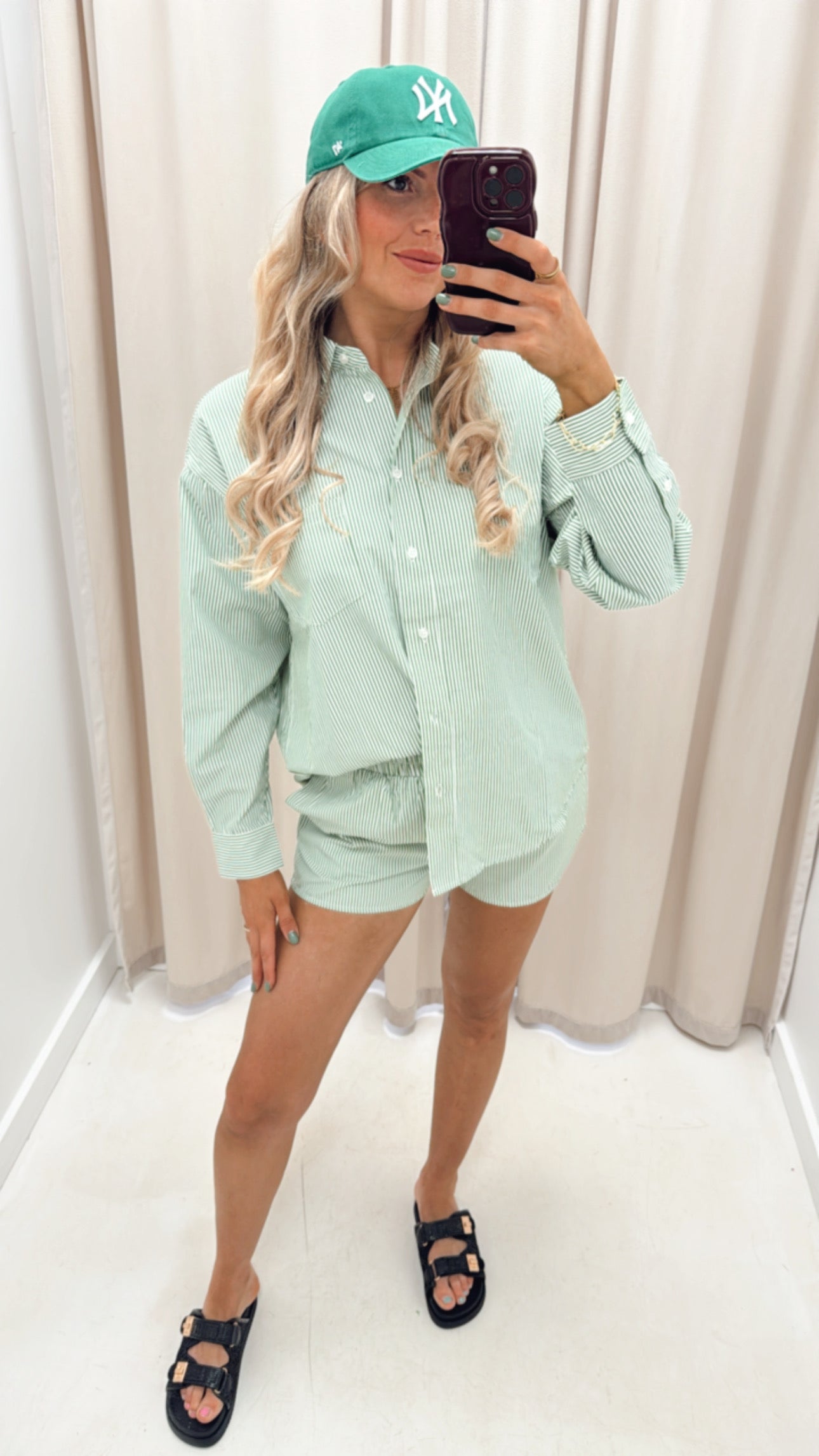 STELLA TWO PIECE STRIPED SET (GREEN)