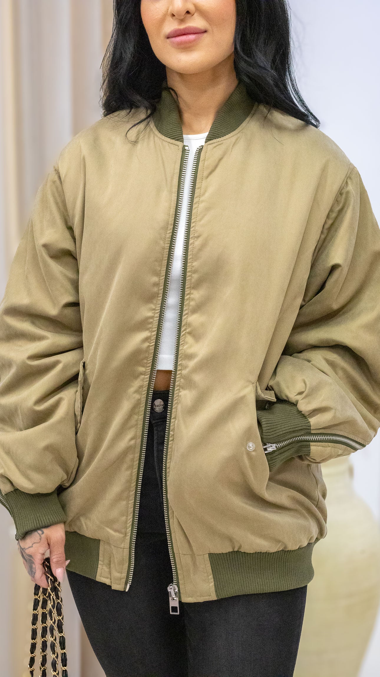 HYFVE GREEN BOMBER JACKET