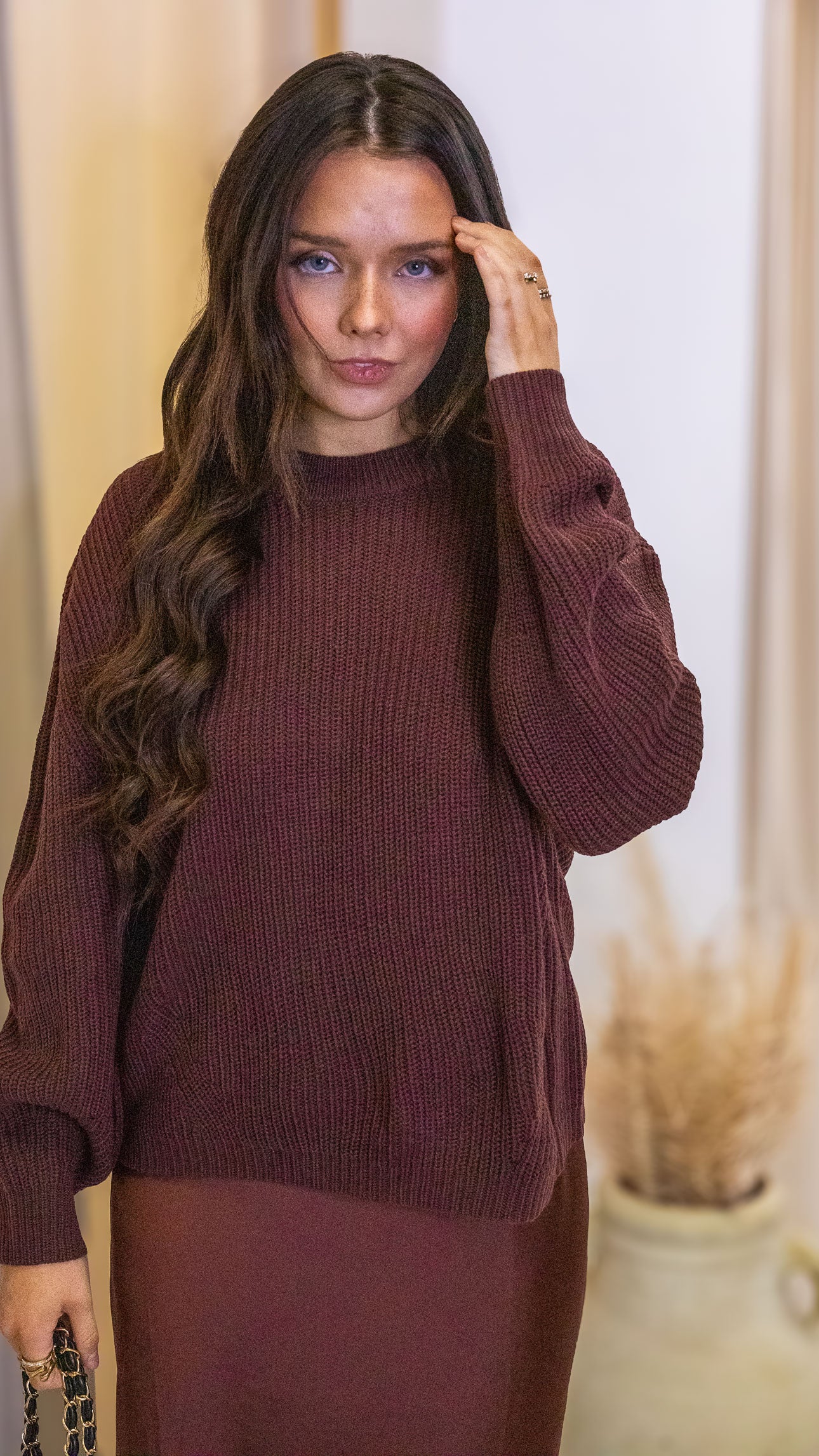 MILOUZ KNIT SWEATER (CHOCOLATE BROWN)