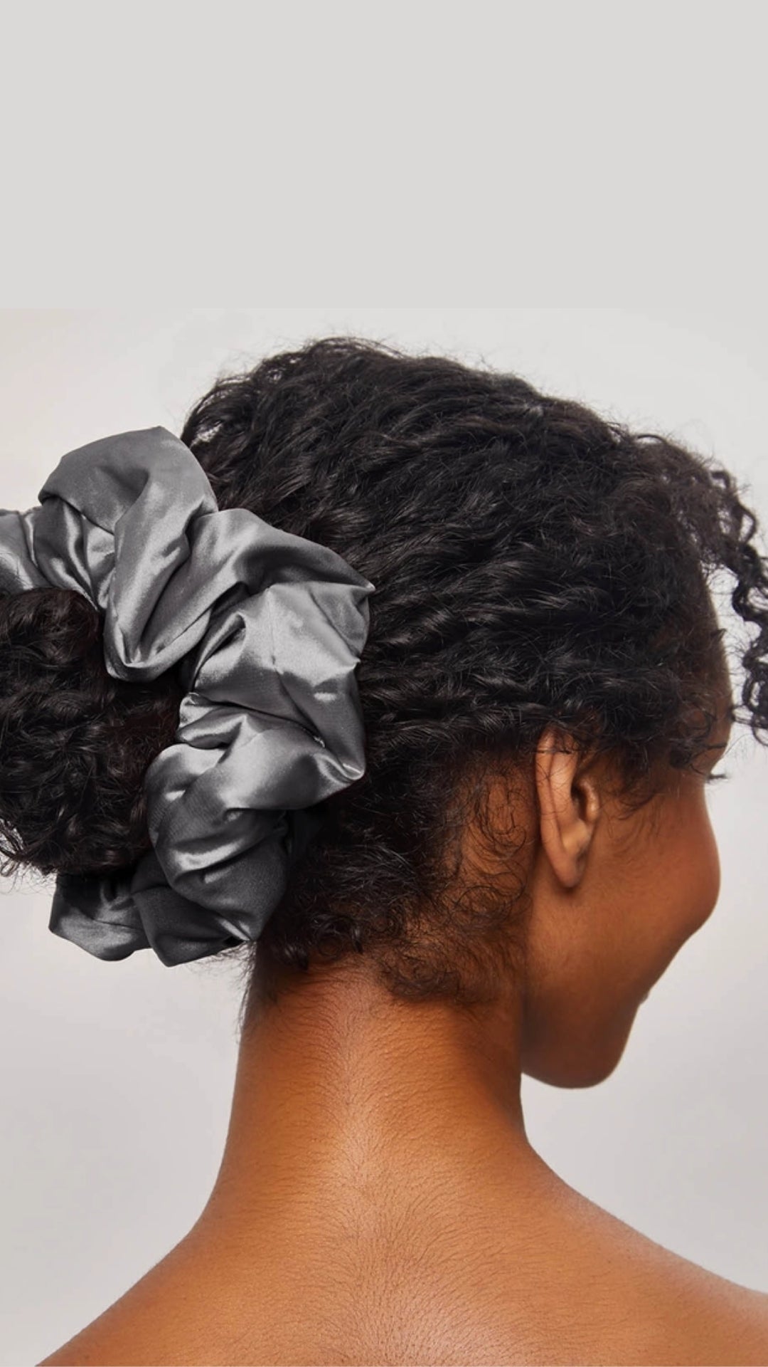 SATIN SLEEP PILLOW SCRUNCHIES - CHARCOAL/GOLD | KITSCH