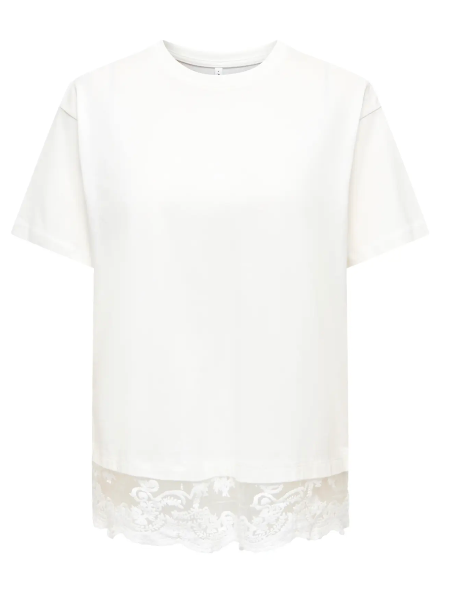 VIVVI LACE BOTTOM TOP (WHITE)