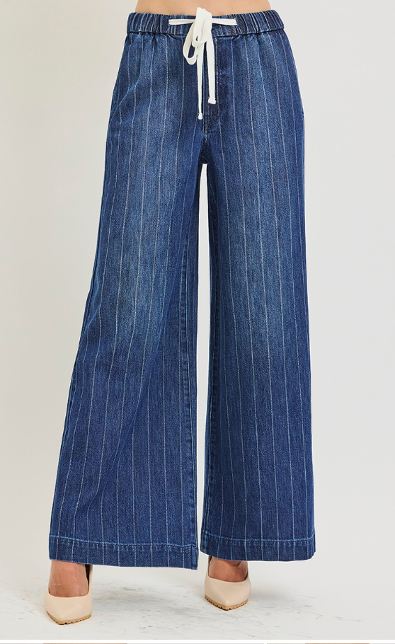 JAMIE PINSTRIPE PULL ON JEANS (RISEN)