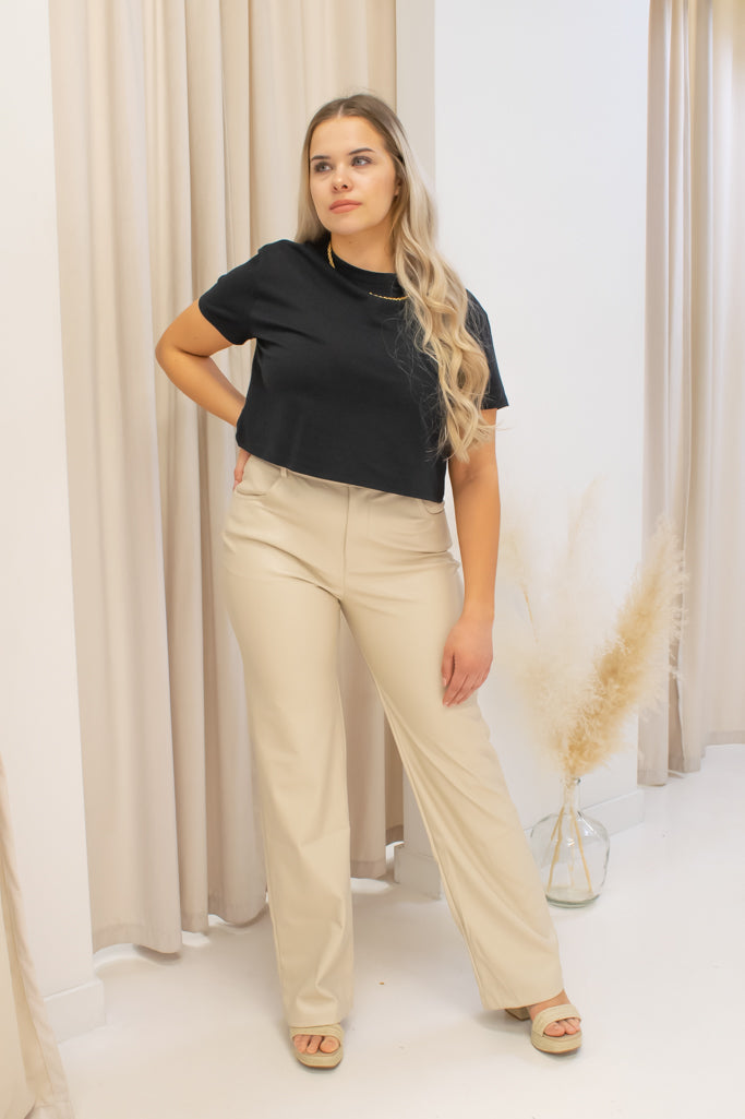 NEW MEGHAN FAUX LEATHER TROUSER