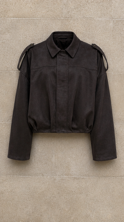 STINA FAUX SUEDE BOMBER(CHOCOLATE TORTE) ONLY