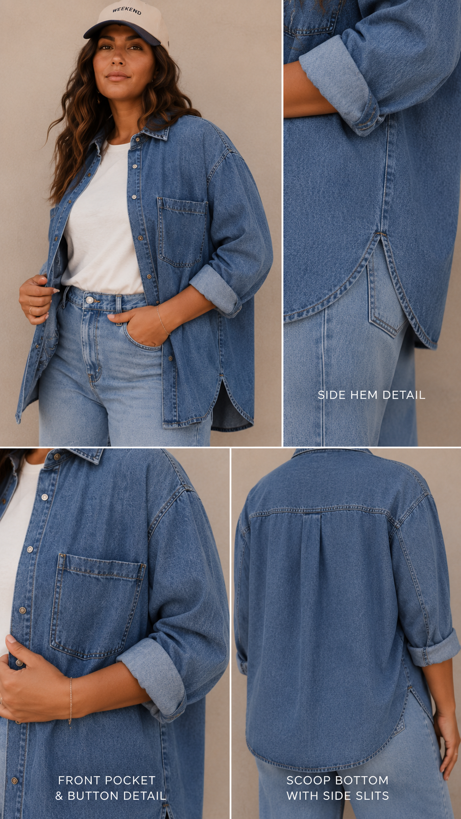 WASHED CHAMBRAY BUTTON DOWN LONG SLEEVE SHIRT (CHAMBRAY)