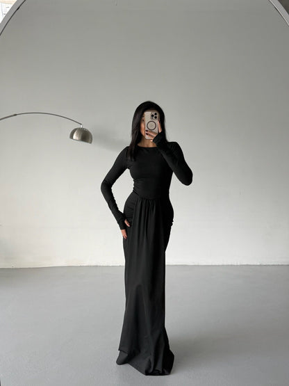 MILANIA GOWN DRESS (BLACK)