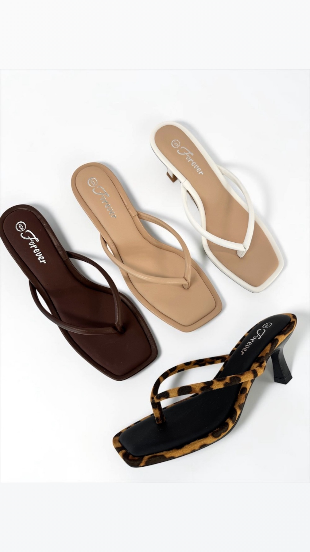 THONG HEEL SANDALS (WHITE)