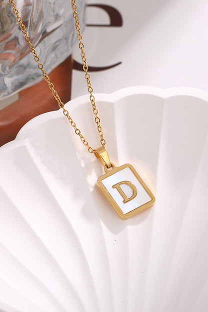 NEW INITIAL MOTHER OF PEARL NECKLACE | BEST SELLER