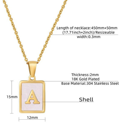 NEW INITIAL MOTHER OF PEARL NECKLACE | BEST SELLER