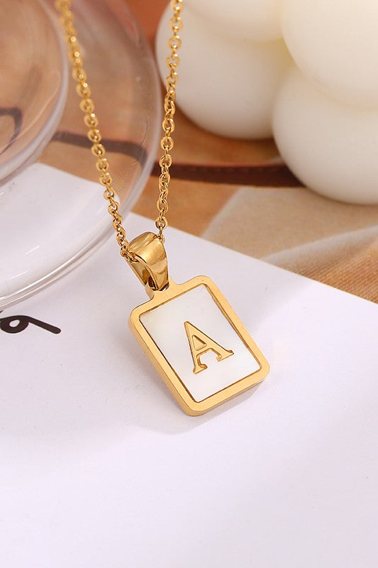NEW INITIAL MOTHER OF PEARL NECKLACE | BEST SELLER