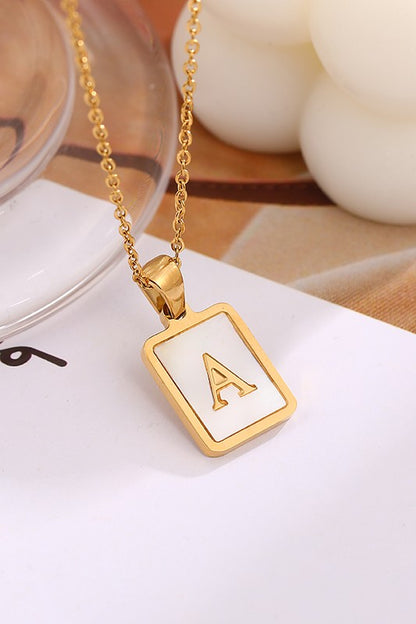 NEW INITIAL MOTHER OF PEARL NECKLACE | BEST SELLER