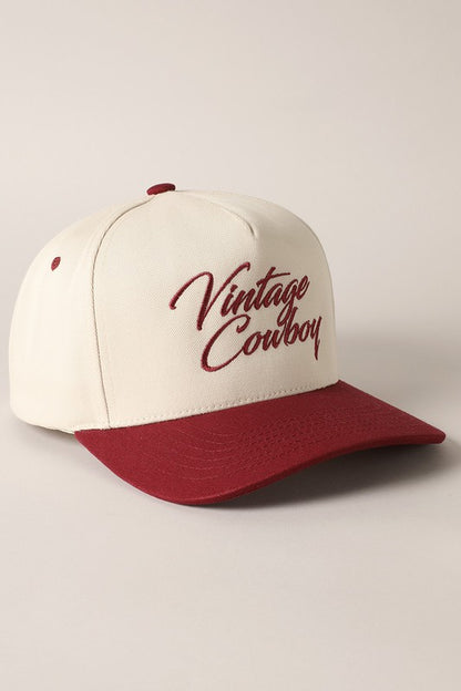 VINTAGE COWBOY HAT | BEST SELLER | (BURGUNDY)