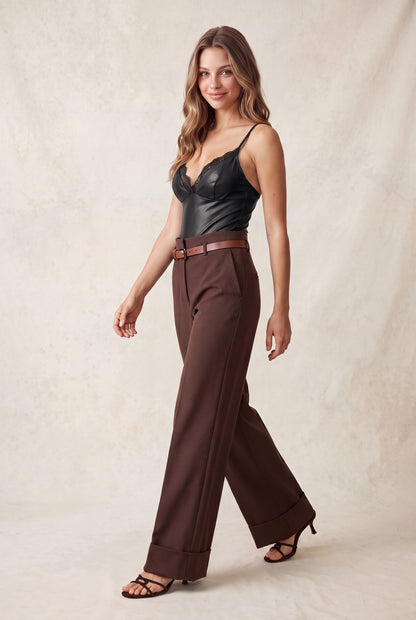 RYAN LEATHER BODYSUIT