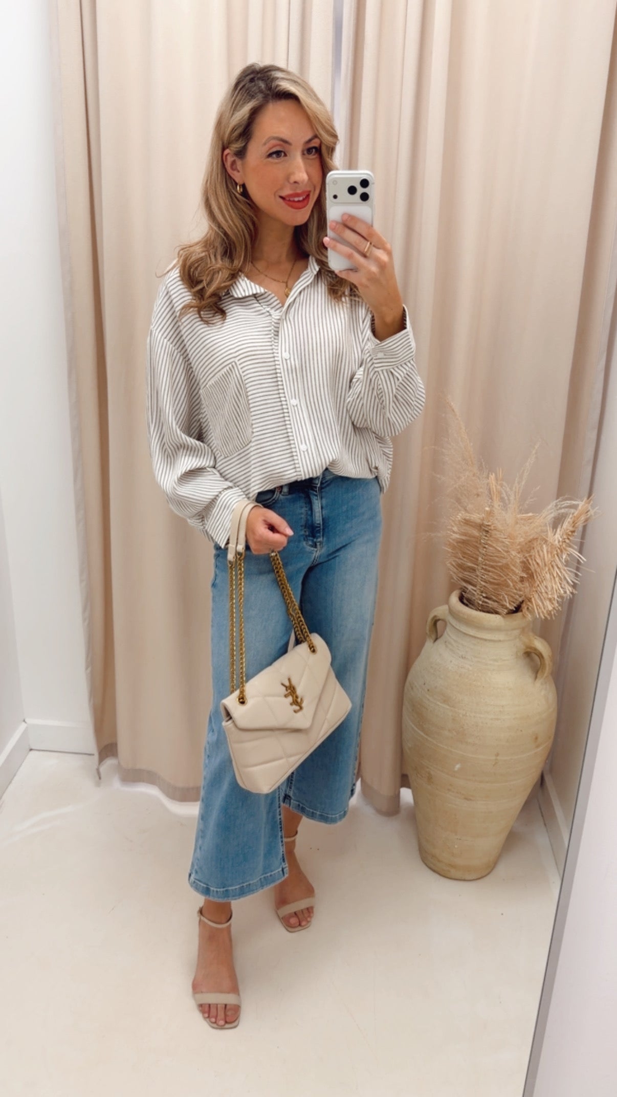 WOVEN STRIPE BUTTON DOWN SHIRTS