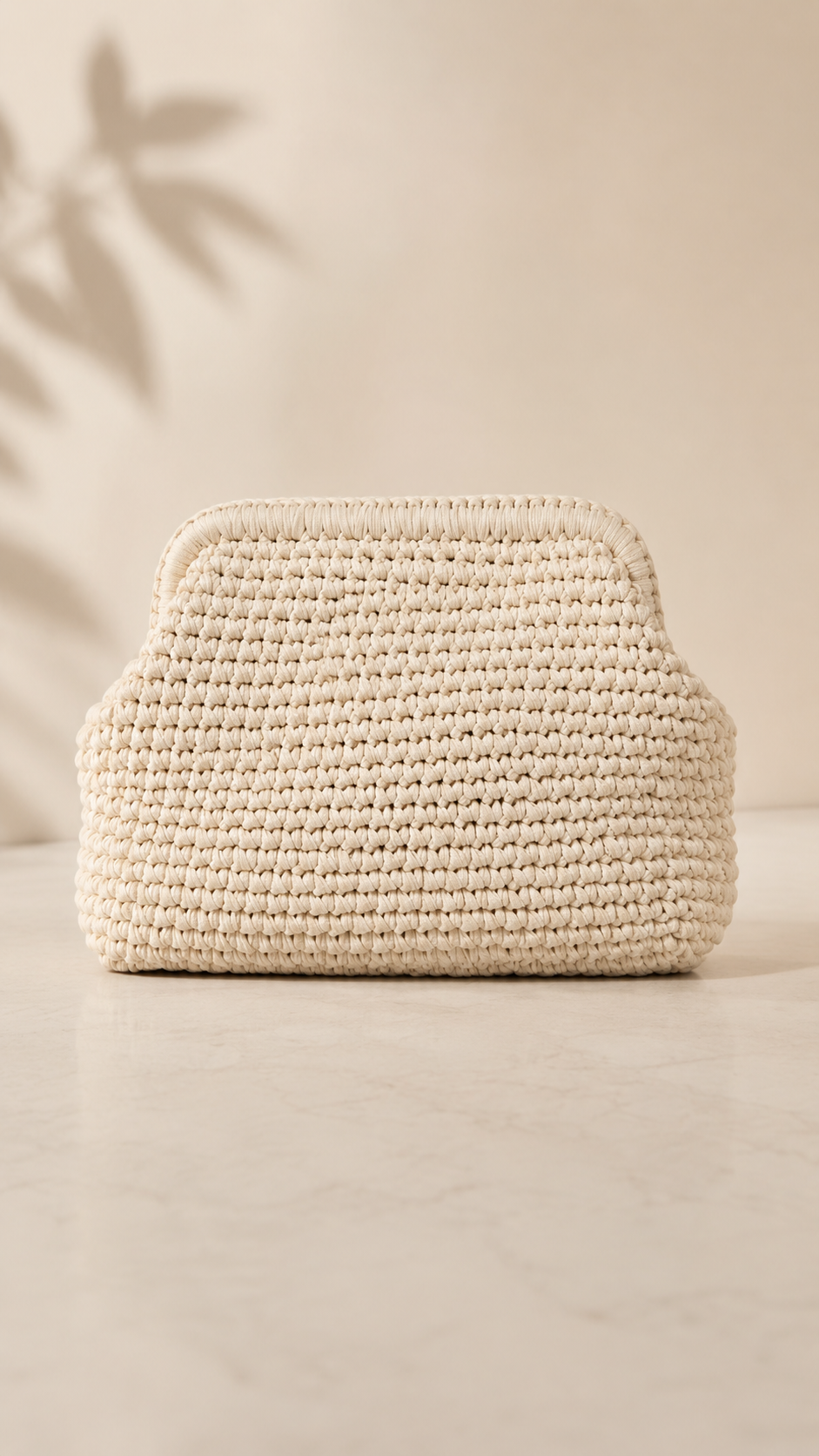 XL KNIT CLUTCH PURSE (IVORY)