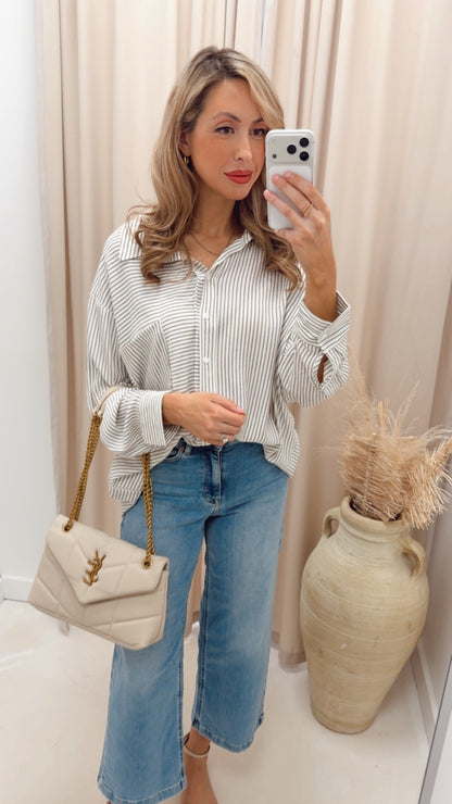 WOVEN STRIPE BUTTON DOWN SHIRTS