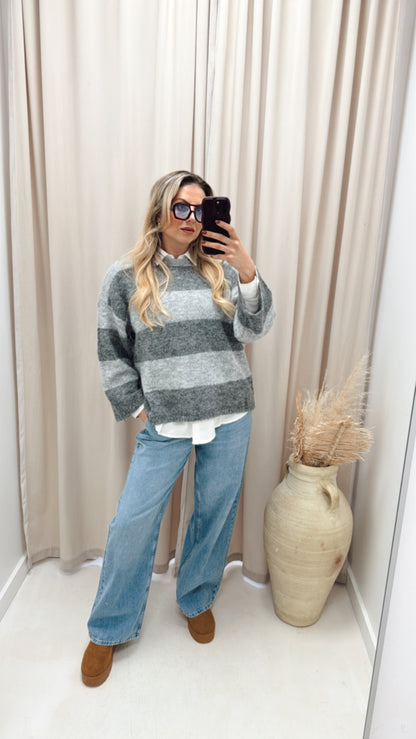 SUTTON STRIPED SWEASTER | NOISY MAY