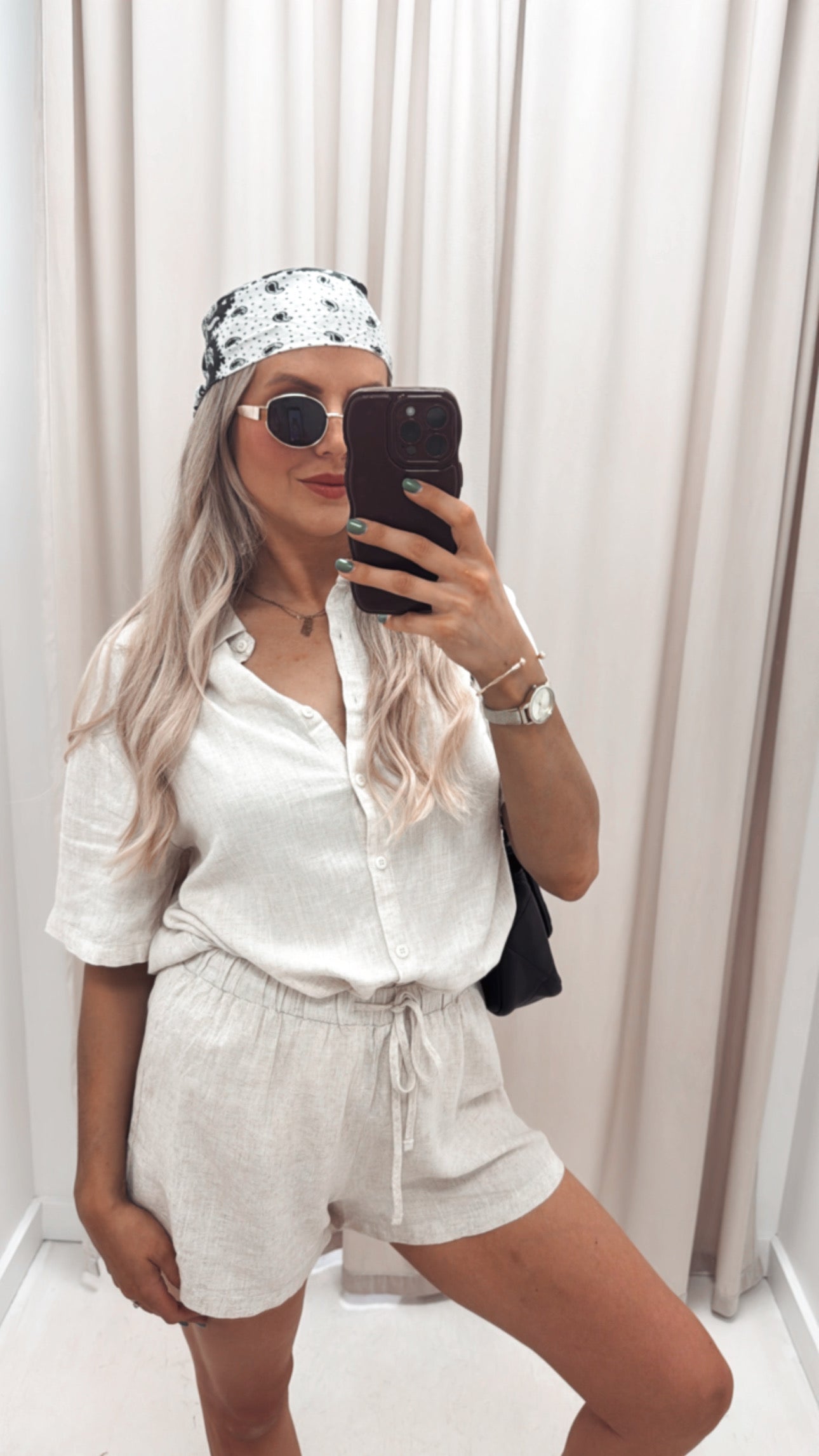 LYDIA TWO PIECE SHORT SET (LINEN)