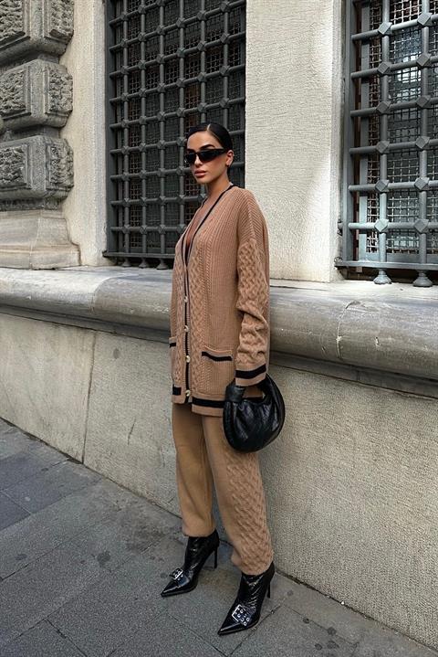 ISABELLE  KNIT LUX LOUNGE SET (CAMEL)
