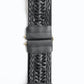 NEW LEATHER BRAID ELASTIC BELT (BLACK)