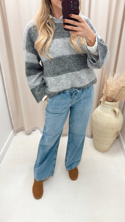 JAY PULL UP DENIM PANT