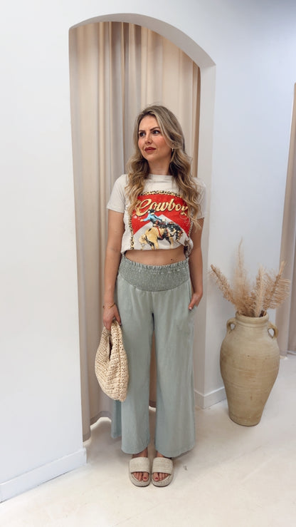 WESTERN VINTAGE COWBOY LEOPARD FRAME GRAPHIC TOP | ZUTTER OUTLET