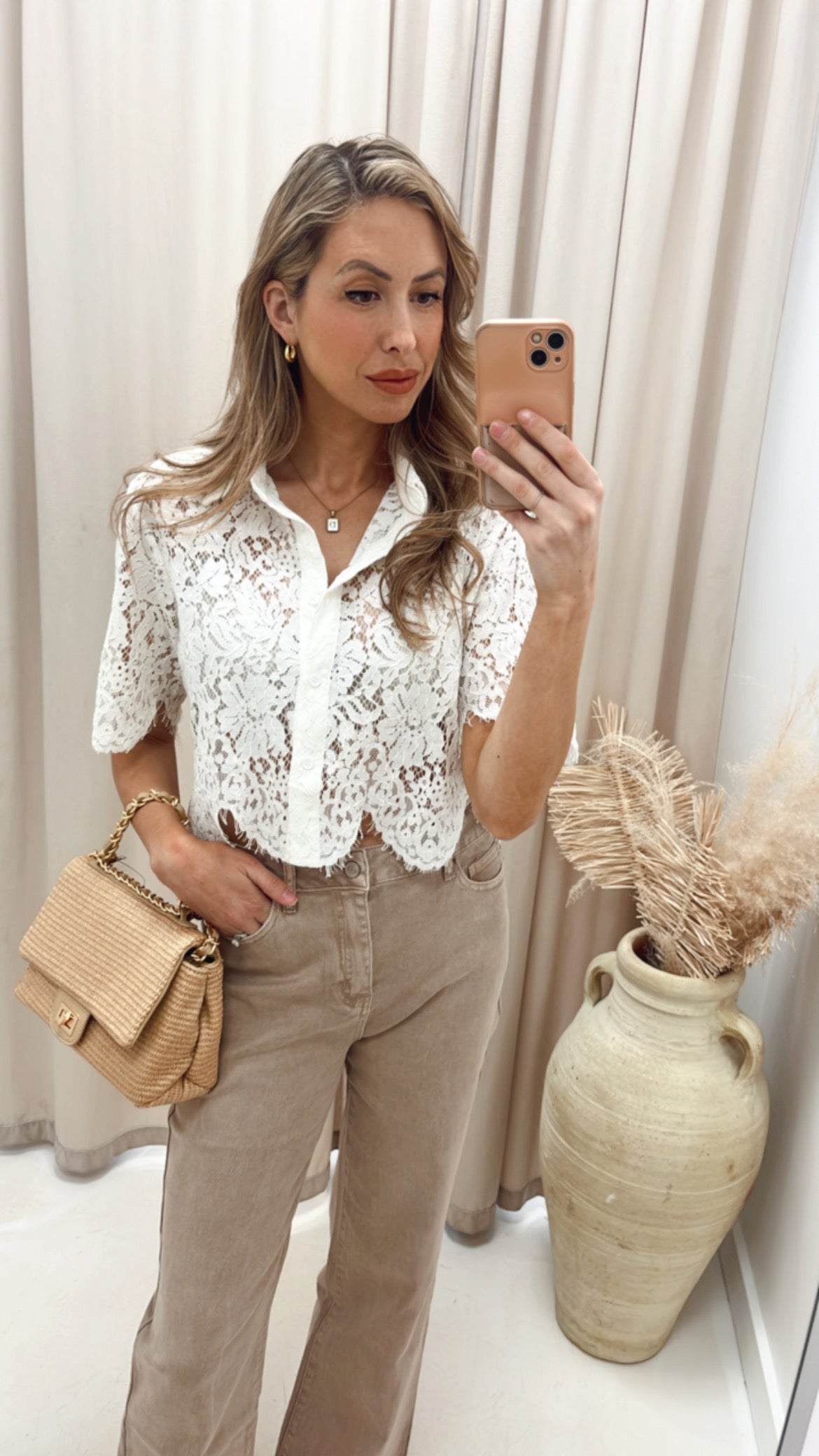NEW GWEN ACID WASH WIDE LEG JEANS (ASH MOCHA) BEST SELLER