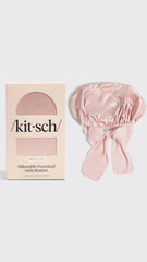 ADJUSTABLE OVERSIZED SATIN BONNET - BLUSH | KITSCH