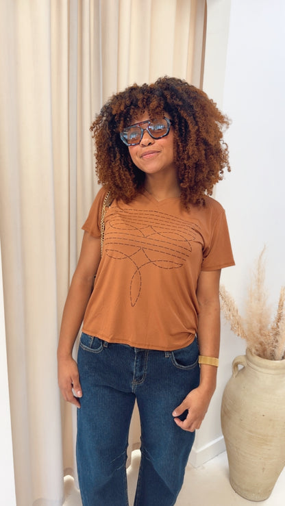 COWBOY BOOTS TOE STITCH VINTAGE GRAPHIC TEE