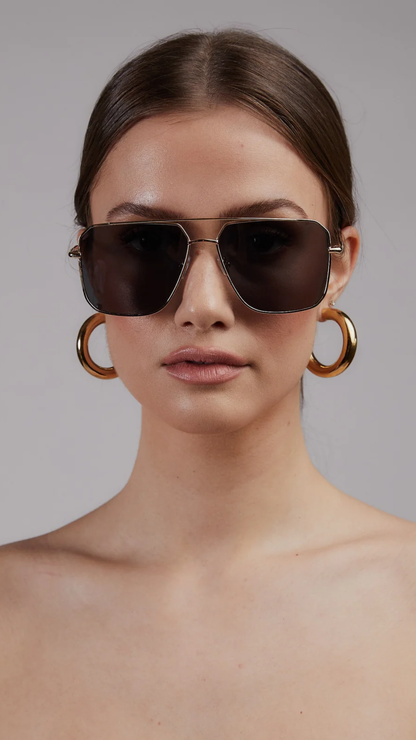 BLAKE SUNGLASSES  (GOLD/BLACK) | SHADY LADY