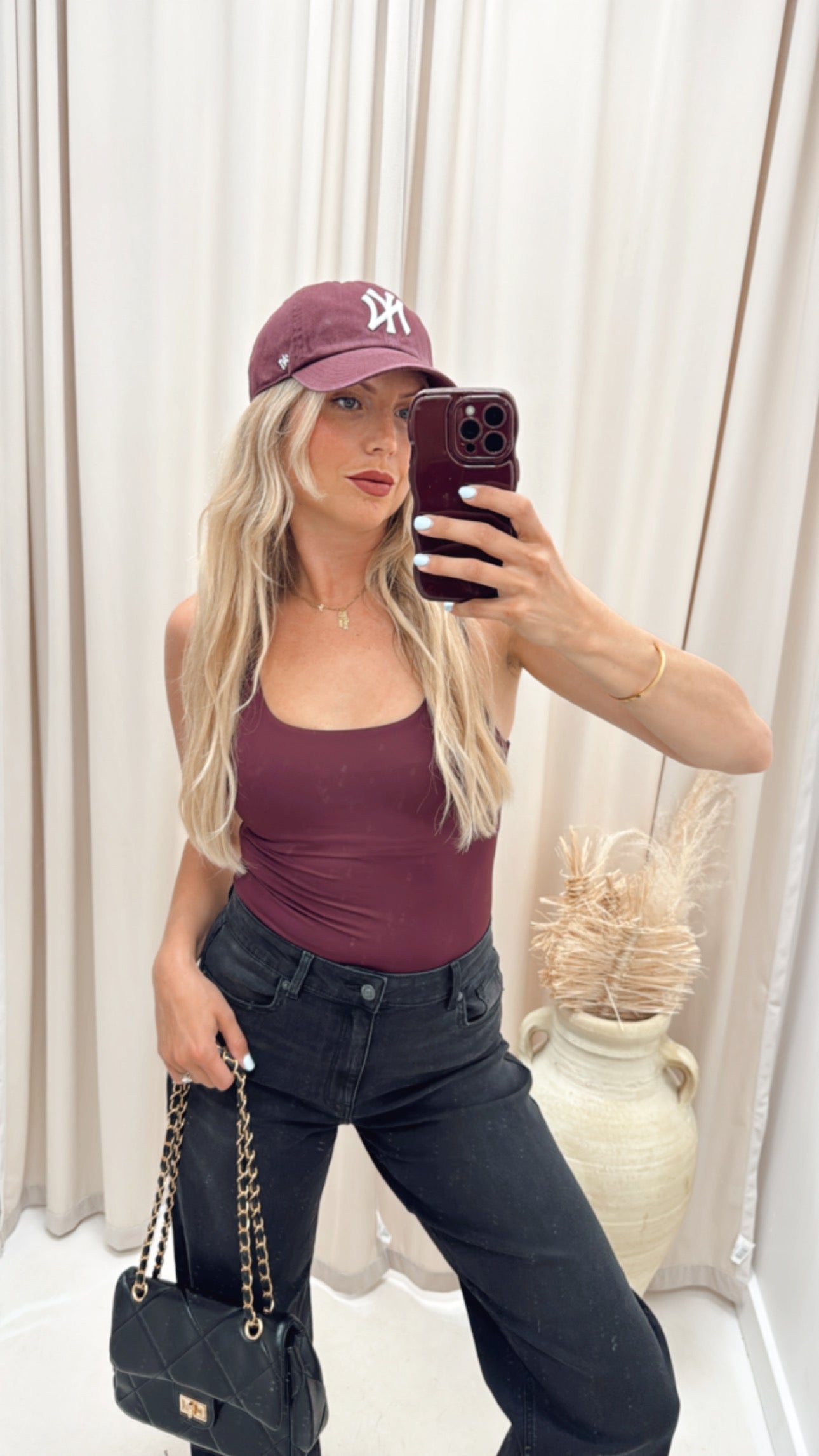 LEA REVERSIBLE TANK (BURGUNDY) | ONLY