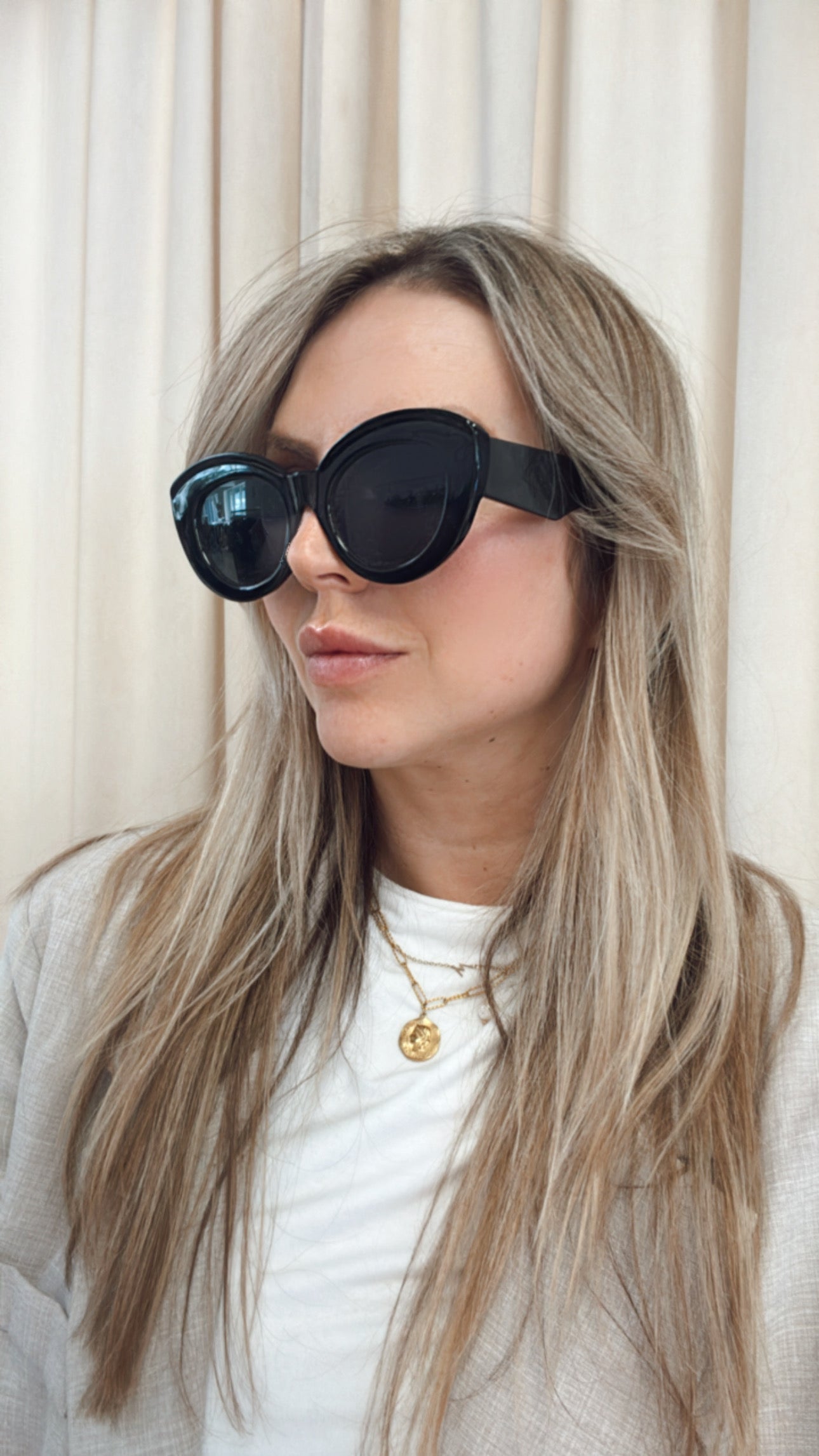 NEW MEGAN SUNGLASSES (BLACK) | SHADY LADY