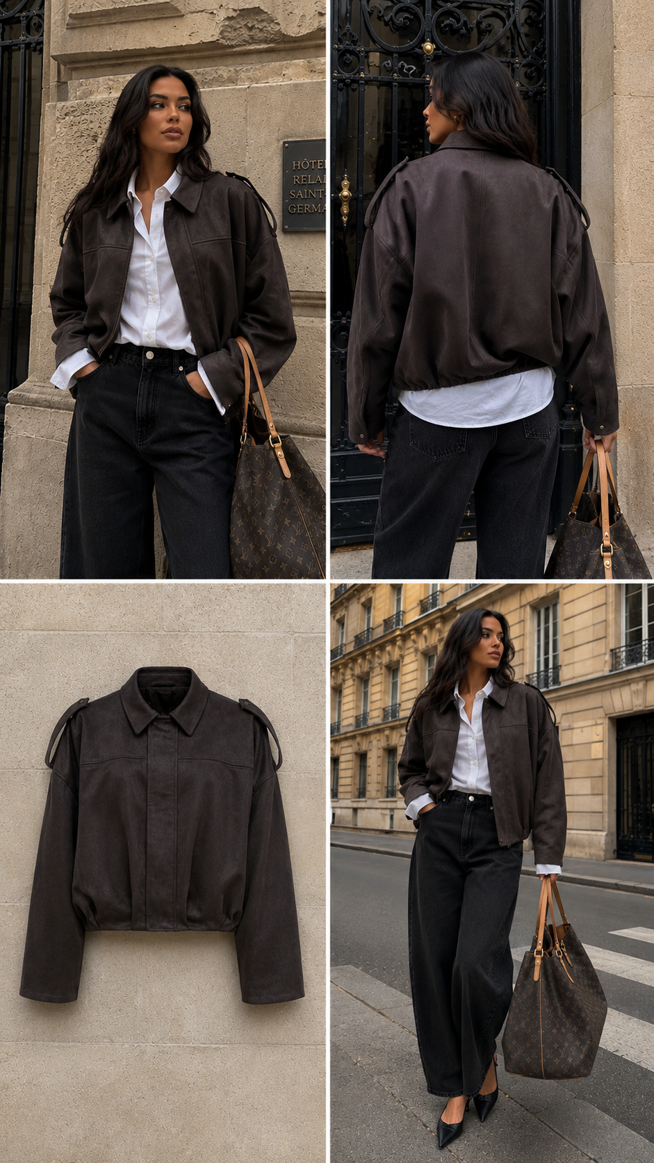STINA FAUX SUEDE BOMBER(CHOCOLATE TORTE) ONLY