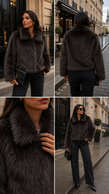 MANNY FAUX FUR (DARK BROWN) ONLY