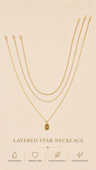 NORTH STAR TRIPLE LAYERED GOLD NECKLACE