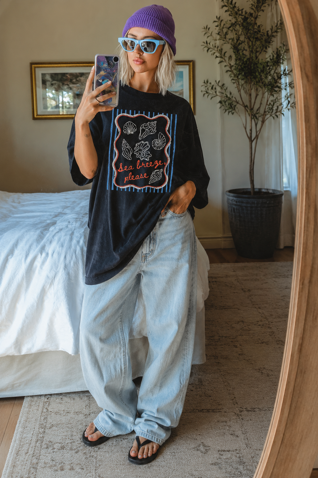 SEA BREEZE OVERSIZED GRAPHIC T-SHIRT