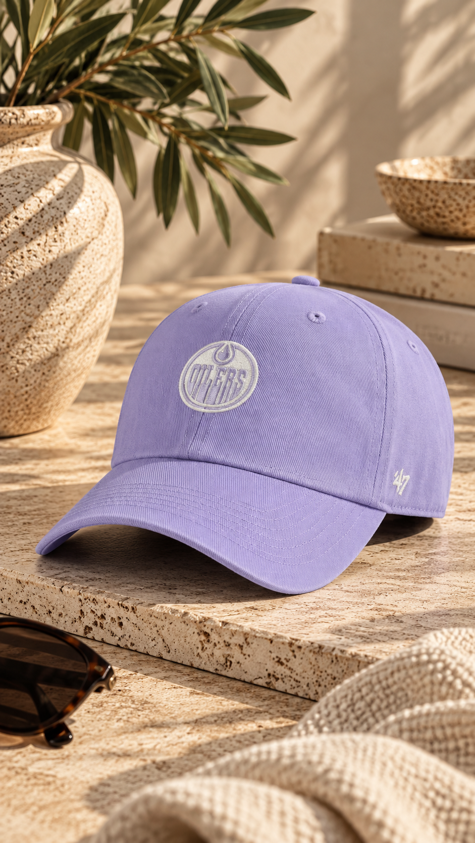 OILERS CLEAN UP BASEBALL HAT (LILAC) | 47