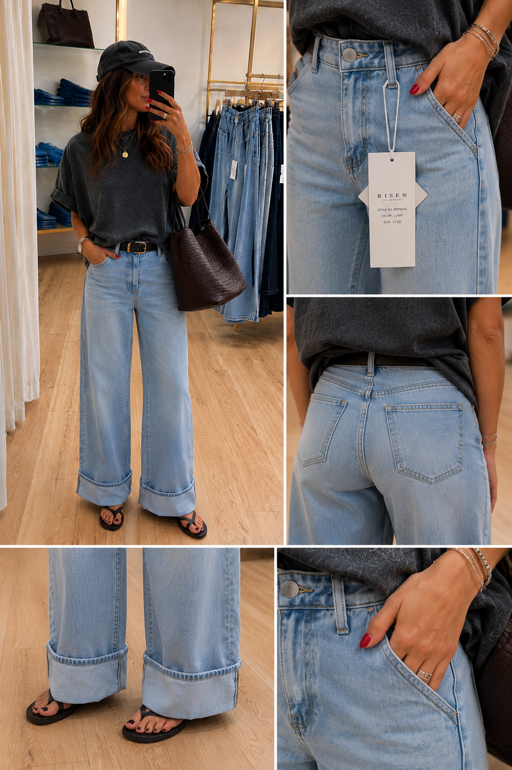 BELLA WIDE LEG JEANS (LIGHT WASH) | RISEN