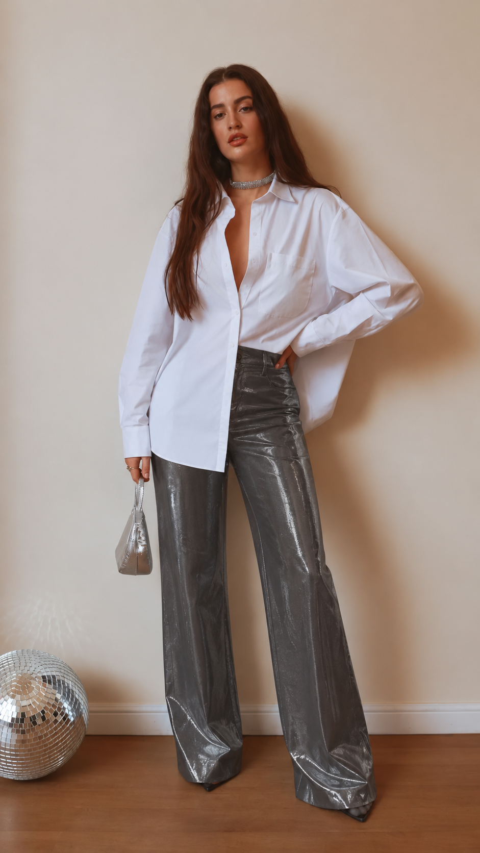 IHFLASHY TROUSER (SMOKE)