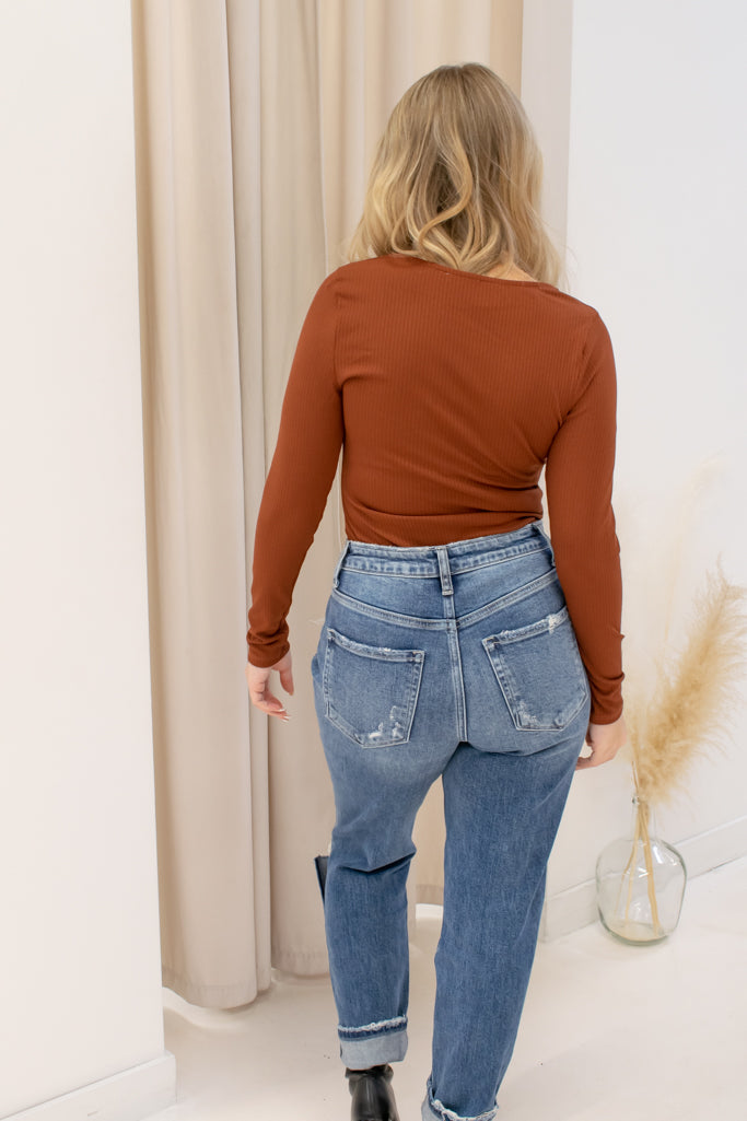 NEW RENEE LONG SLEEVE (RUST)
