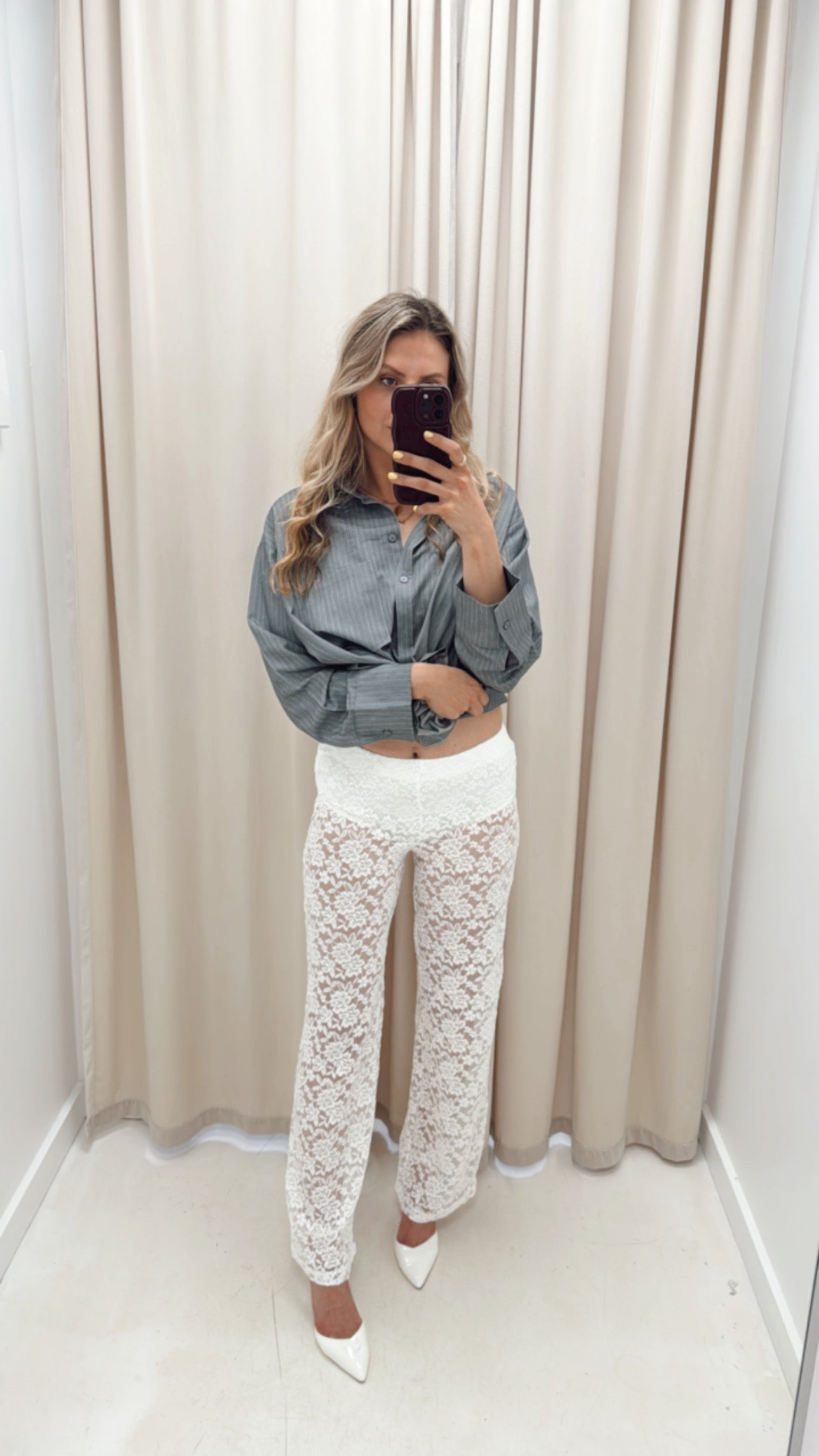 NEW PORTIA LACE PANT (WHITE)