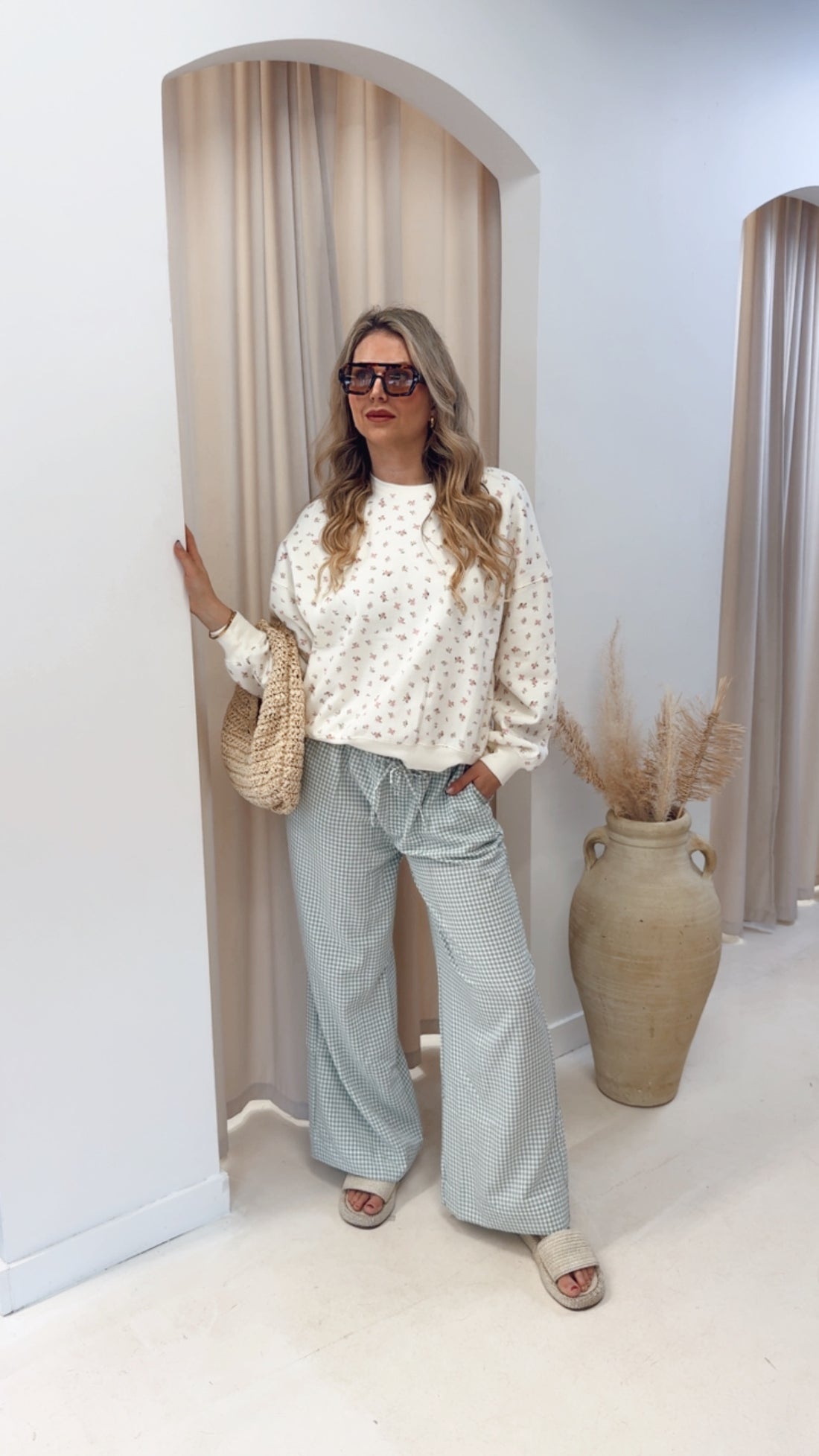 DITSY FLORAL SWEATSHIRT | PINK / IVORY