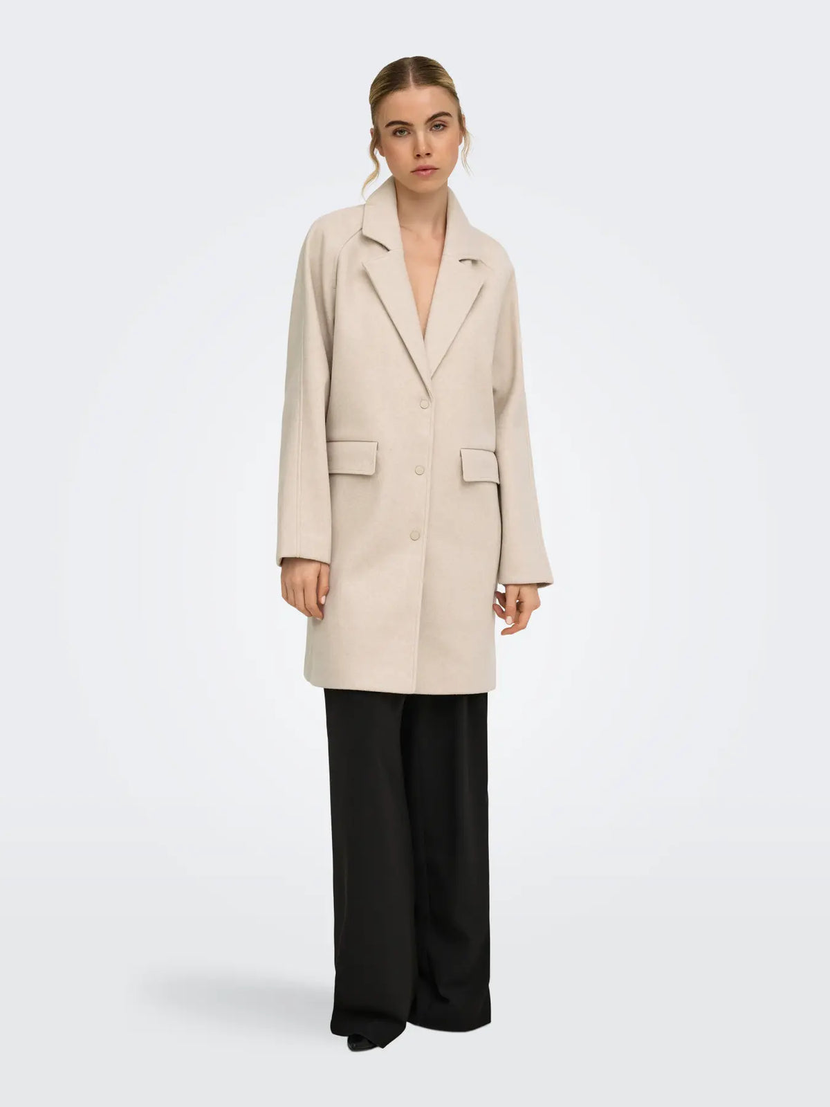 BLOOM HOOD COAT (IVORY) | ONLY
