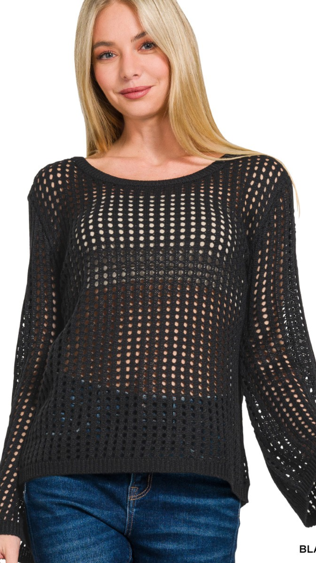 HOLLOW OUT LONG SLEEVE SWEATER