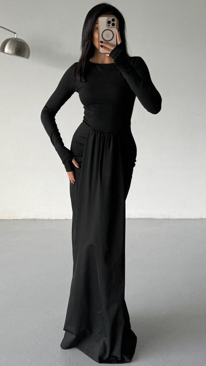 MILANIA GOWN DRESS (BLACK)