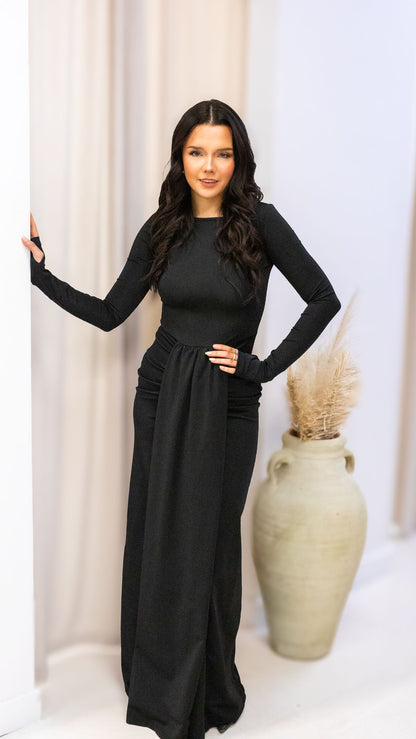 MILANIA GOWN DRESS (BLACK)